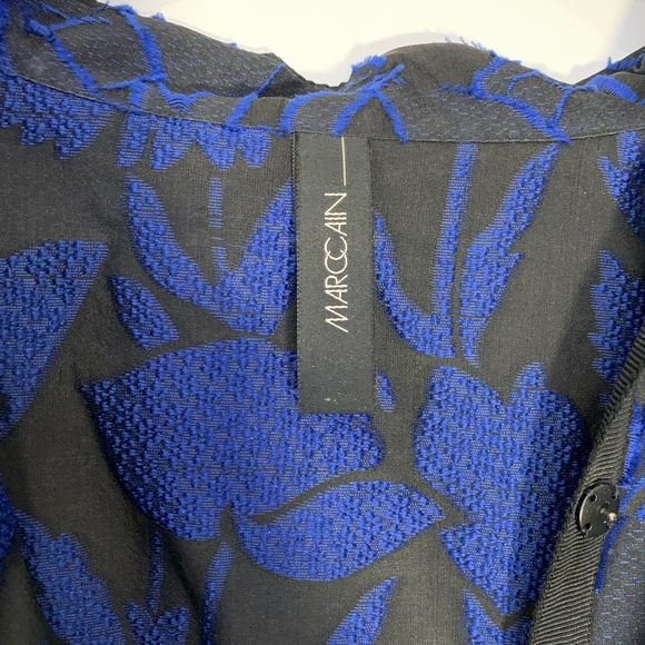 Marc Cain black and blue Blouse. Size N4 (US10) - Picture 4 of 11
